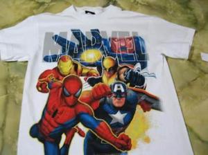 Polo Heroes Marvel Camiseta Capitan America Iron Man