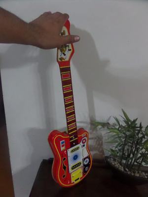 G25 Antiguo Juguete De Lata Guitarra Japonesa