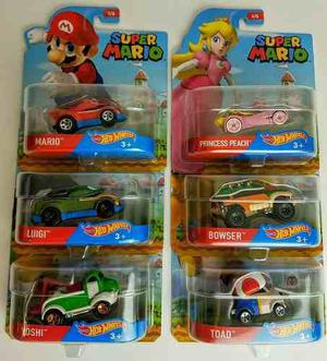 Juguete Carro Hot Wheels Super Mario Bros Lote De 6