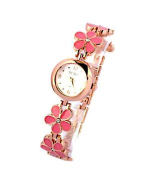 Reloj Moda Flor de Las Margaritas Oro Rosa Pulsera Mujerrosa