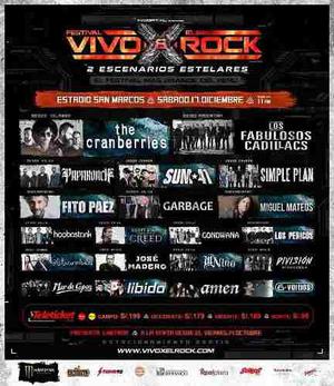 01 Entrada De Campo Festival Vivo Por El Rock 8 -199 Soles