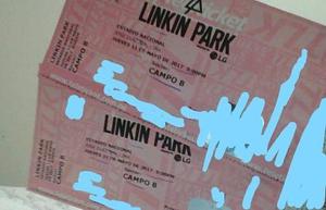 02 Entradas Al Concierto De Linkin Park Campo B - S/.450