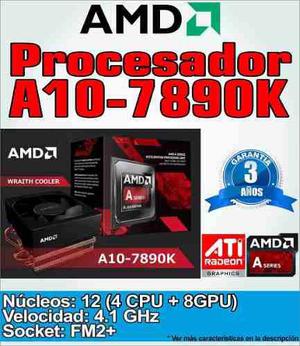 Procesador Amd A10-7890k Wraith Cooler 4.1ghz Fm2+ Gaming