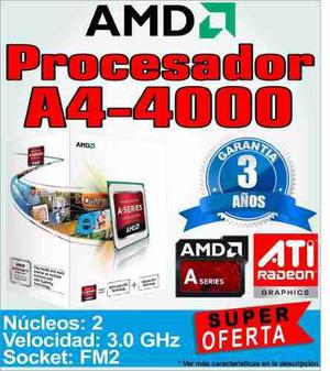 Procesador Amd A4-4000 3.0 Ghz Socket Fm2 Video Integrado