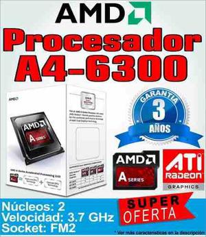 Procesador Amd A4 6300 3.7 Ghz Socket Fm2 Gamer Gaming 2016