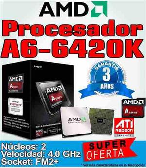 Procesador Amd A6-6420k 4.0 Ghz Socket Fm2 6420k Gamer 2016