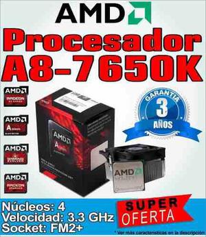Procesador Amd A8-7650k 3.3 Ghz Fm2+ 4 Nucleos Video Integra