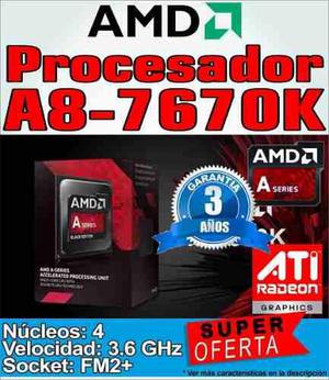 Procesador Amd A8-7670 3.6 Ghz Fm2+ 4 Nucleos Video Integrad
