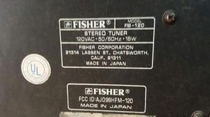 Amplificado Deck Y Tuner Fisher Made In Japan Gratis Envio