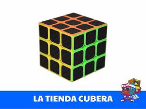 Cubo 3x3 Yj Yulong Stickers Fibra De Carbono Rubik