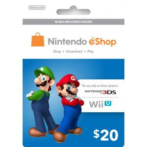 De Mrcargas Nintendo Eshop $20 Card Usa 3ds Wii U Tarjeta