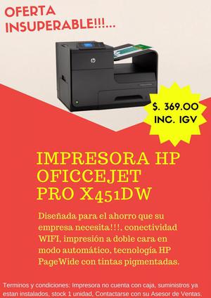 IMPRESORA HP OFFICEJET PRO X451DW