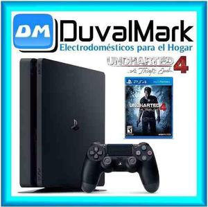 Playstation 4 Ps4 500gb Slim Cuh-2015a + Uncharted 4 Sellado