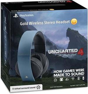 Playstation Gold Wireless Headset Ps4 Uncharted 4 Delivery.