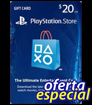 Psn $20 Tarjeta Playstation Network Card Ps3 Ps4 Usa Store