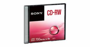 Cd-rw Sony Slimcase 700mb/80m 4x (regrabable) X 1 Und