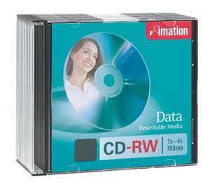 Disco Imation Cd-rw Slim 4x/700mb Nuevo Por Unidad
