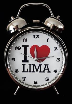 Reloj Despertador Estilo Vintage I Love Lima Amo Lima