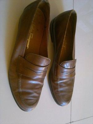 Zapatos De Cuero Salvatore Ferragamo Made In Italy Talla 44