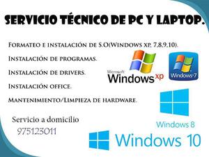 servicio tecnico de laptop y pc