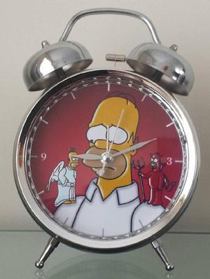 Reloj Despertador Estilo Vintage Homero Simpson De Mesa