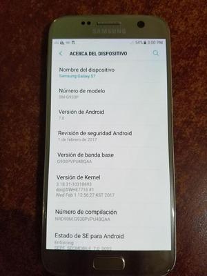 Samsung S7 de 32GB DORADO mas nuevo Android Nougat 7