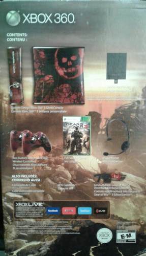 Xbox 360 Con Dos Mandos Y Un Juego Gear Of War 3