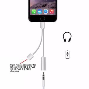 Adaptador Doble Iphone 7 Cable Lightning Y Jack 3.5mm