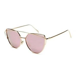 Lentes De Sol Mirrored Gold Rose And Red