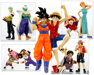 Dragon Ball Z Vs One Piece Set De Figuras