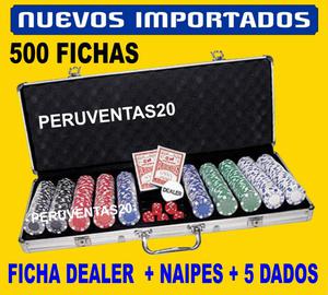 Poker Set 500 Fichas 11.5 grms. * WhatsApp 