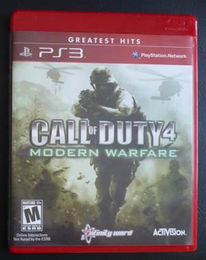 Ps3 Call Of Duty 4 Modern Warfare Comonuevo Juego +manual+ca