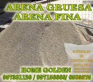 ARENA FINA Y GRUESA 4.30 SACO.,1M3 S/.  INCLUYE FLETE