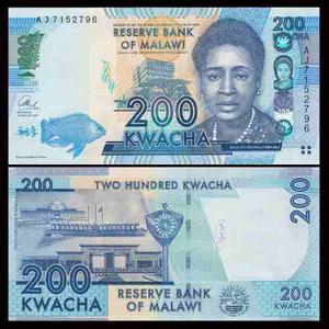 Billete De 200 Kwachas De Malawi. Unc