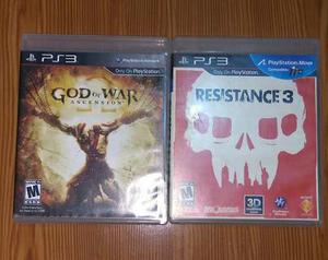 God Of War Ascension Y Resistance 3. Juegos De Ps3.
