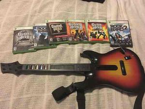 Guitarra Guitar Hero Xbox 360 + Juegos