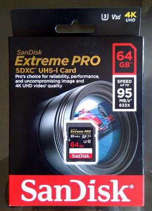 Sandisk Extreme Pro 64gb Sdxc 95mb/s 4k