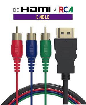 Cable Hdmi A Rca Audio Y Video Cable Dorado 1.5 Metros