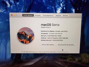 Mac Book Pro Retina I5 Disco Solido