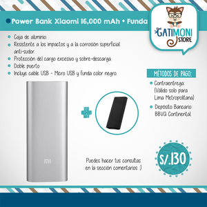 Power Bank Xiaomi  Mah Funda