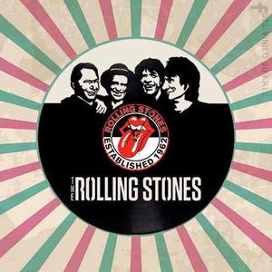Reloj De Pared Retro Rolling Stones Vinilo Delivery