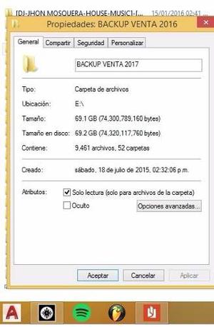 Remato-backup De Uso Actualizado Hasta  - Dj-edit 70 Gb