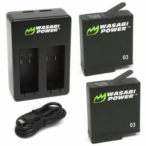 Kit De 2 Baterías Y Cargador Dual Wasabi Para Gopro Hero5