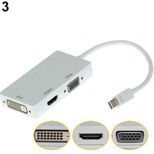 Adaptador Mini DisplayPort DP a VGA HDMI DVI para Mac