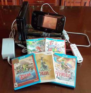 Wii U 32gb + 1 Control Wii + 5 Juegos (3 Zelda Y 2 Mario)
