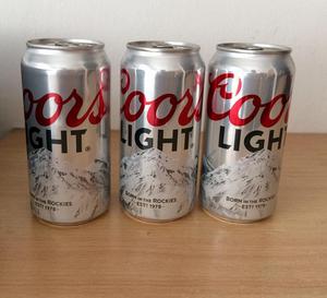 Cerveza Coors Light Coleccion 3 Unidades