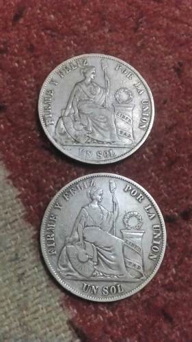 Monedas 1 Sol  Nueve Décimos De Plata