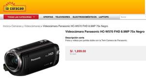 Cámara Filmadora Panasonic Full Hd Hc-w570 Semi Nueva