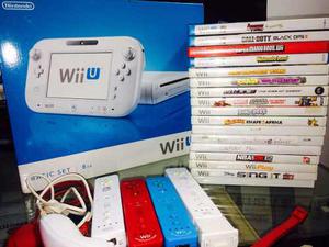 Nintendo Wiiu 5 Mandos 17 Juegos Originales.