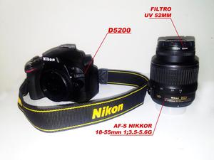 Camara Nikon D  lente mm